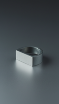 Geometric Bar Titanium Ear Cuff
