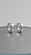 Minimalist Drop Titanium Hoops